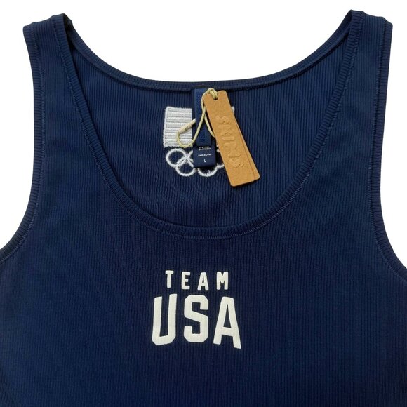 SKIMS Soft Lounge Tank Top + Pants Set Team USA Navy Large - Picture 7 of 16